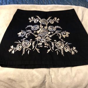 Topshop Moto denim mini skirt